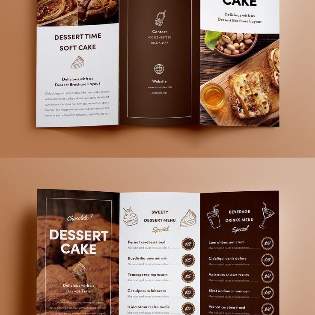 Food Menu Brochure For Restaurant